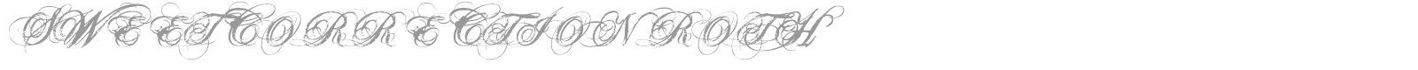 Sweet Correction Roth font preview